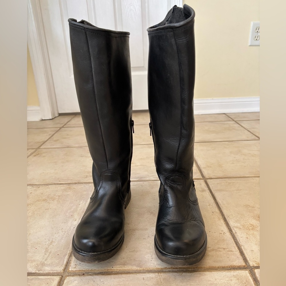 Call It Spring Black Leather Riding Boots